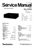 Technics - SUX-933 - Service manual 